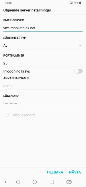 Stäng av Inloggning krävs och välj NÄSTA