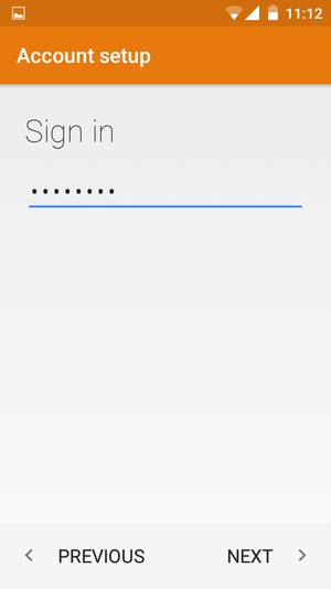 Enter your Gmail or Hotmail password and select NEXT