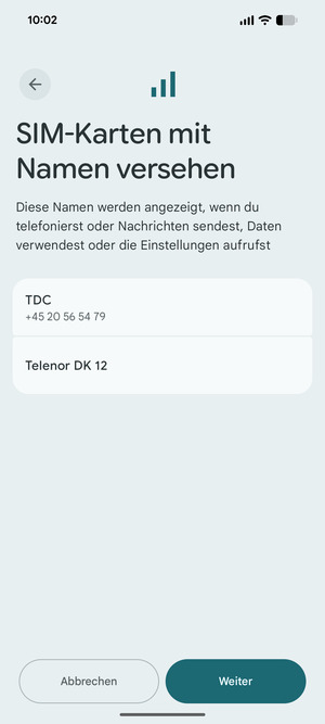 Wählen Sie Weiter