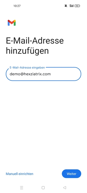 Geben Sie Ihre E-Mail-Adresse ein und wählen Sie Weiter