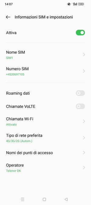 Seleziona Nomi dei punti di accesso
