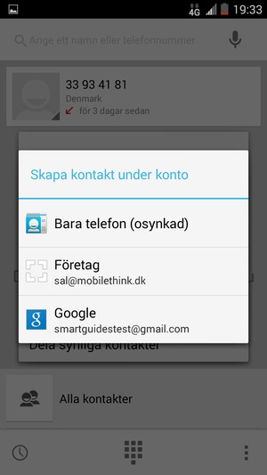 Tryck på ditt Google-konto