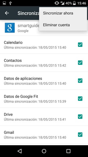 Seleccione Sincronizar ahora