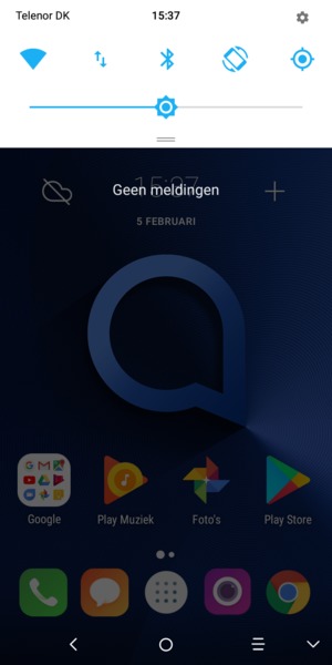 Schuif naar beneden in het bovenste menu opnieuw