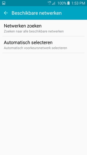 Selecteer Netwerken zoeken