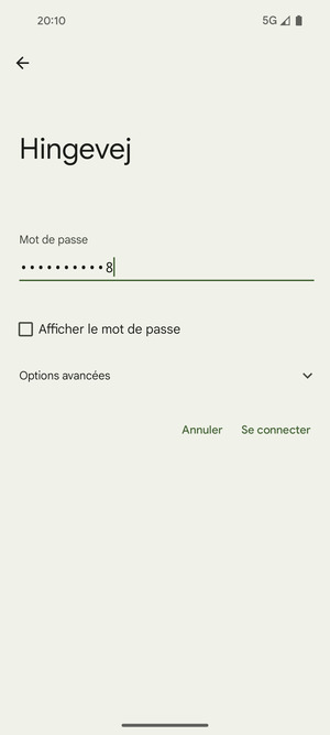 Saisissez le mot de passe du Wi-Fi et sélectionnez Se connecter