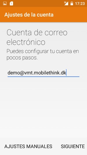 Introduzca su Dirección de correo electrónico y seleccione SIGUIENTE