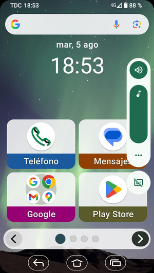 Continúe presionando para ajustar el volumen hasta el nivel requerido