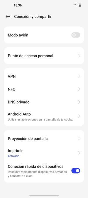 Seleccione Punto de acceso personal