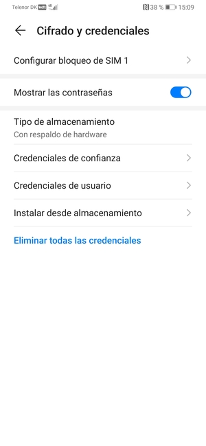 Seleccione Configurar bloqueo de SIM