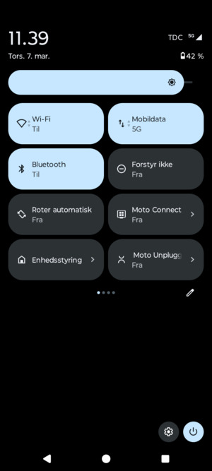 Slå Wi-Fi og Bluetooth  fra