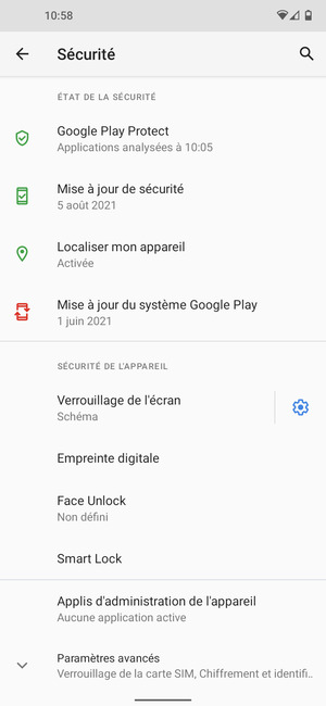 Votre téléphone est maintenant sécurisé par un écran de verrouillage