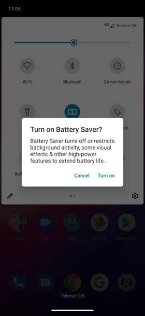 Select Turn on