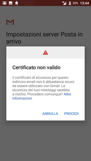 Seleziona PROCEDI