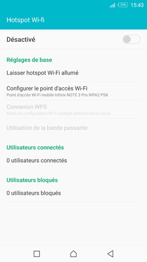 Sélectionnez Configurer le point d'accès Wi-Fi