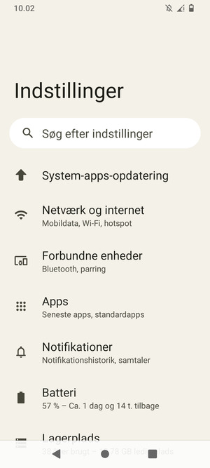 Vælg Netværk og internet