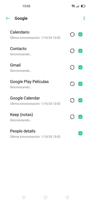 Su información será sincronizada