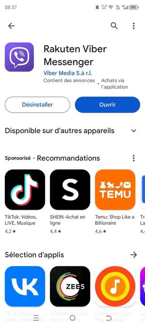 Sélectionnez Ouvrir