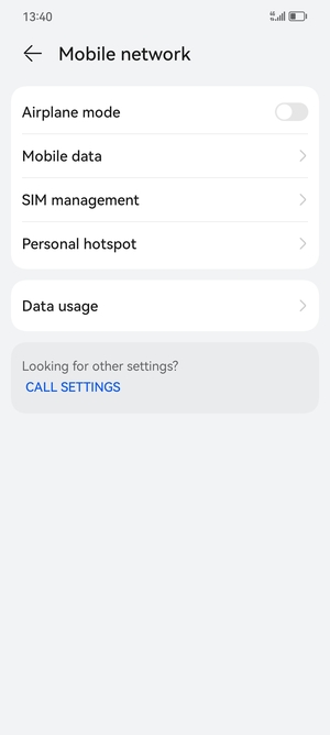 Select Mobile data