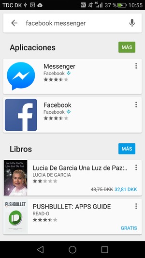 Seleccione la aplicación