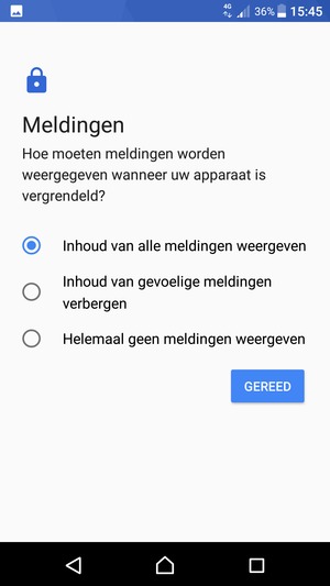 Selecteer uw voorkeursoptie en selecteer GEREED
