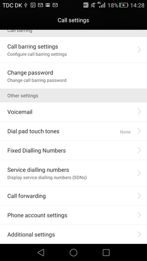 Scroll to and select Voicemail