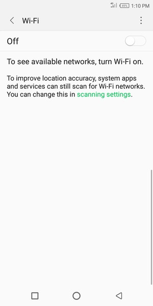 Turn Wi-Fi on