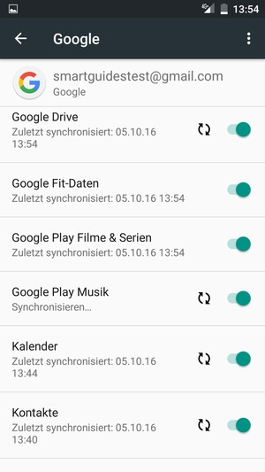 Ihre Daten werden synchronisiert