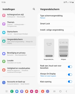 Uw telefoon is nu beveiligd met een schermvergrendeling