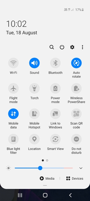Select Power mode