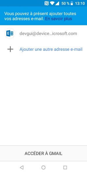Sélectionnez ACCÉDER  À GMAIL