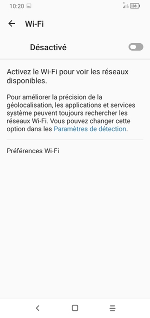 Activer le Wi-Fi
