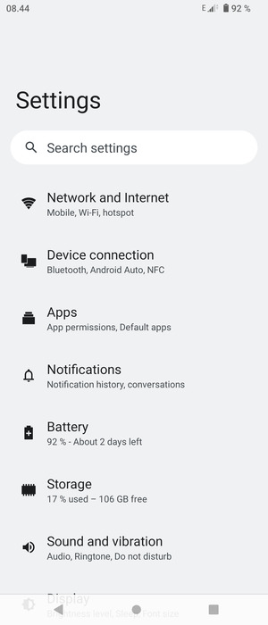 Select Network and Internet