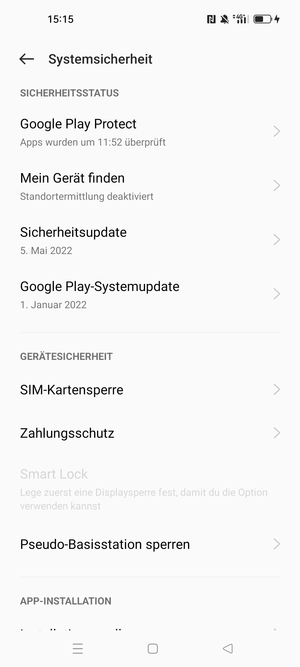 Wählen Sie  SIM-Kartensperre