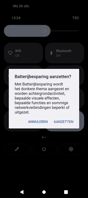 Selecteer AANZETTEN