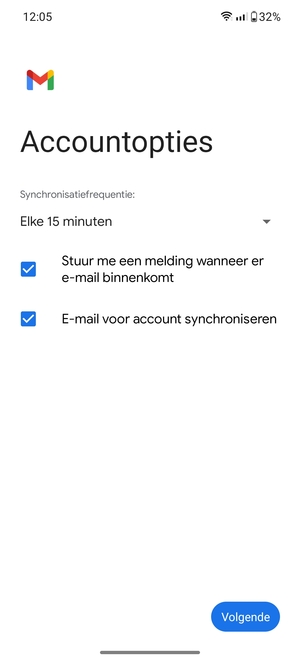 Selecteer Volgende
