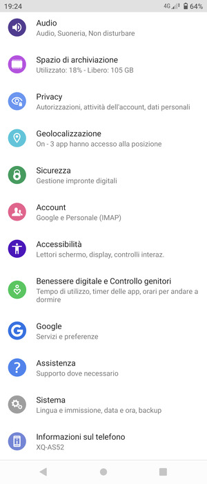 Scorri e seleziona Sistema
