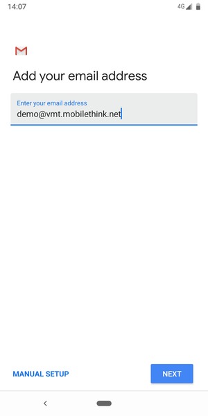 Enter your Email address and select NEXT
