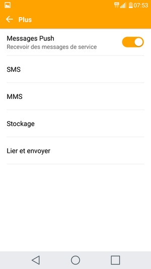 Sélectionnez SMS