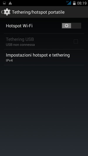 Seleziona Hotspot Wi-Fi