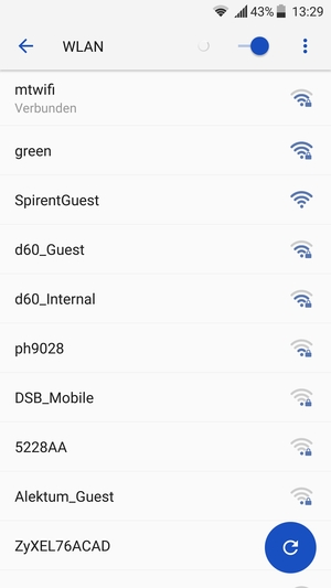 Sie sind nun mit dem WLAN-Netzwerk verbunden