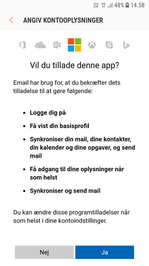 Vælg Ja