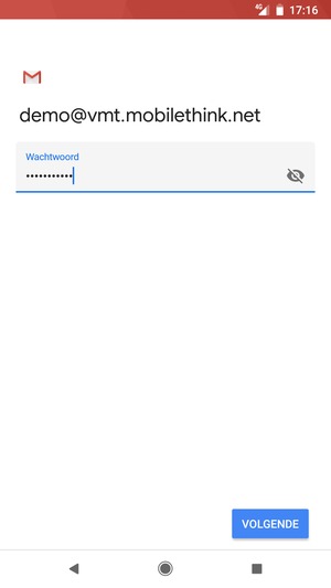 Voer uw wachtwoord in en selecteer VOLGENDE