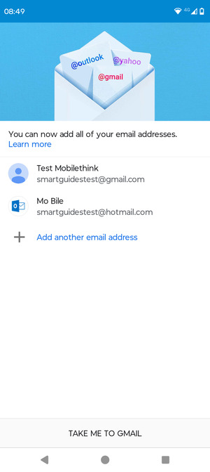 Select TAKE ME TO GMAIL