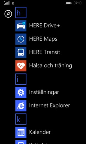 Scrolla till och välj Inställningar