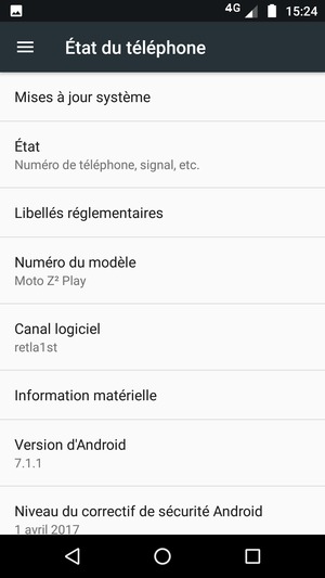 Sélectionnez Mises à jour système