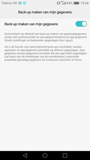Selecteer de Return-knop