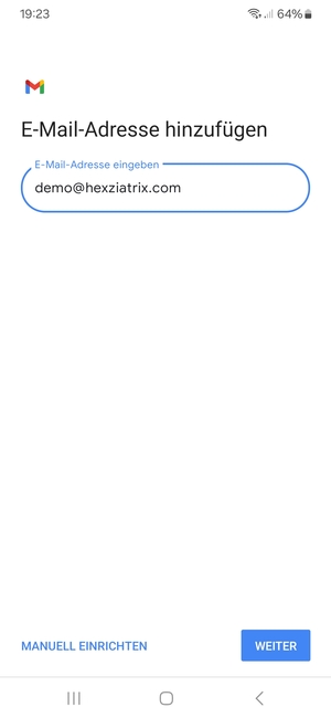 Geben Sie Ihre E-Mail-Adresse ein und wählen Sie WEITER