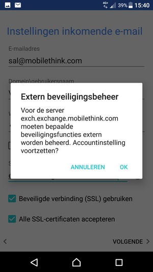 Selecteer OK
