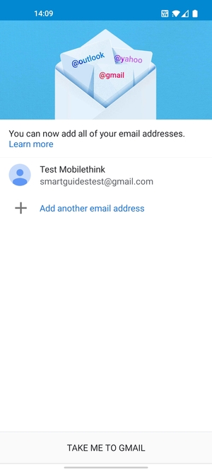 Select TAKE ME TO GMAIL